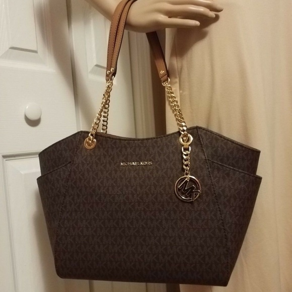 michael kors lg chain shldr tote